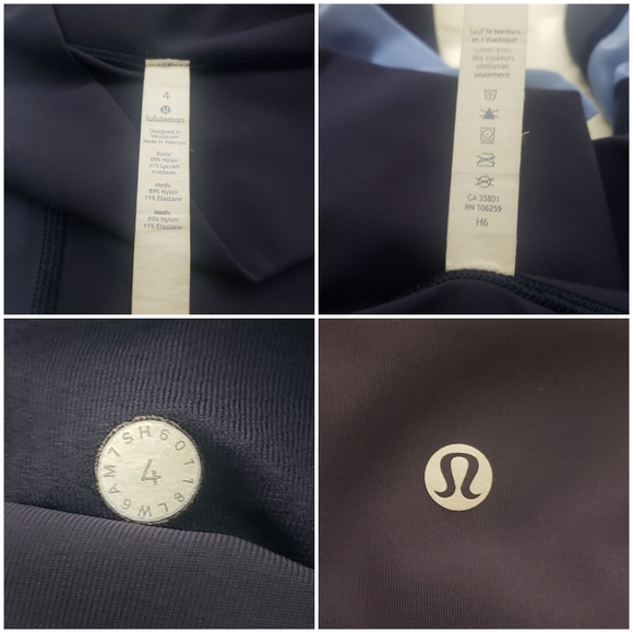 Lululemon Sz 4 Mix & Mesh 21" Leggings in Midnight - Picture 13 of 16